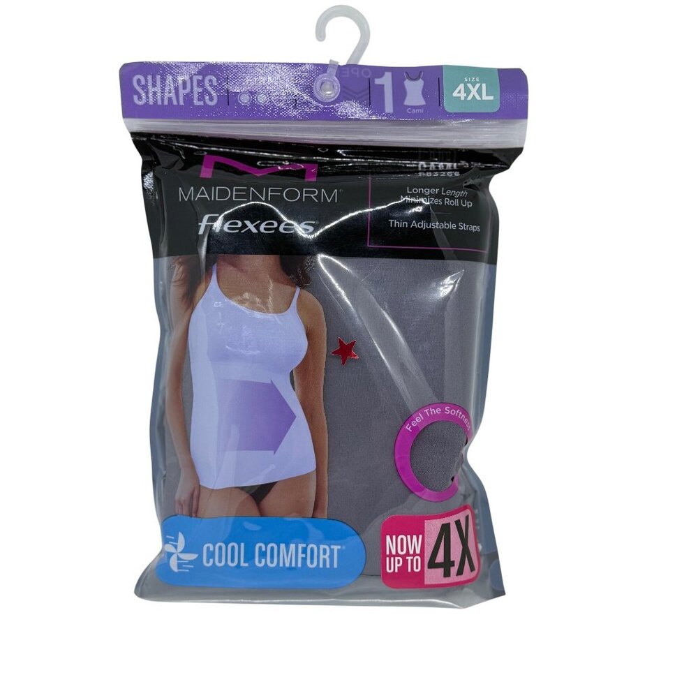 NWT Maidenform Flexees 4XL Firm Control Cami Shaper Tank Longer Length Layering